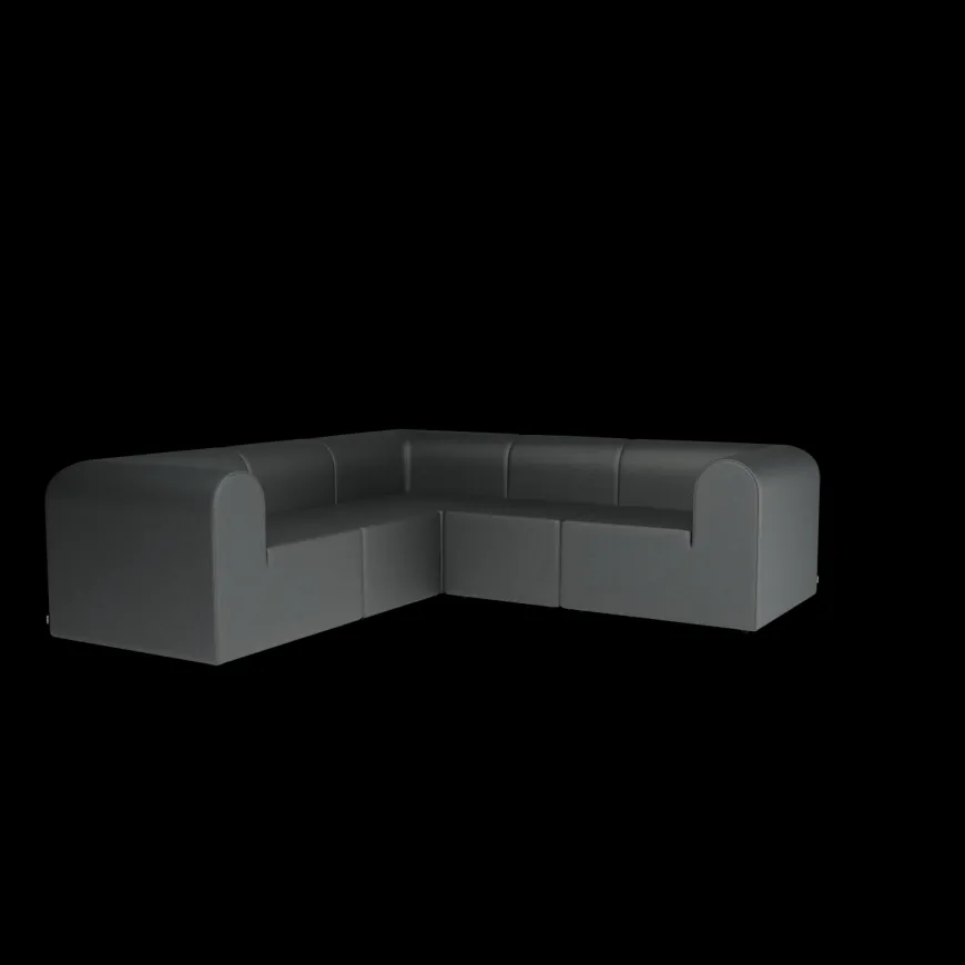 Paradigm 3-personers sofa med pouf venstre fra Montana