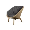 Peacock Loungestol, Flat Weave m/ben i teak fra Cane-line
