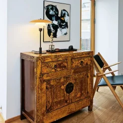 PH 3½-2½ Bordlampe, gul af Poul Henningsen