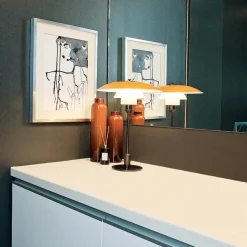 PH 3½-2½ Bordlampe, gul af Poul Henningsen