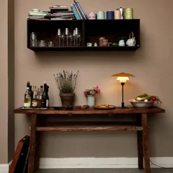 PH 3½-2½ Bordlampe, gul af Poul Henningsen