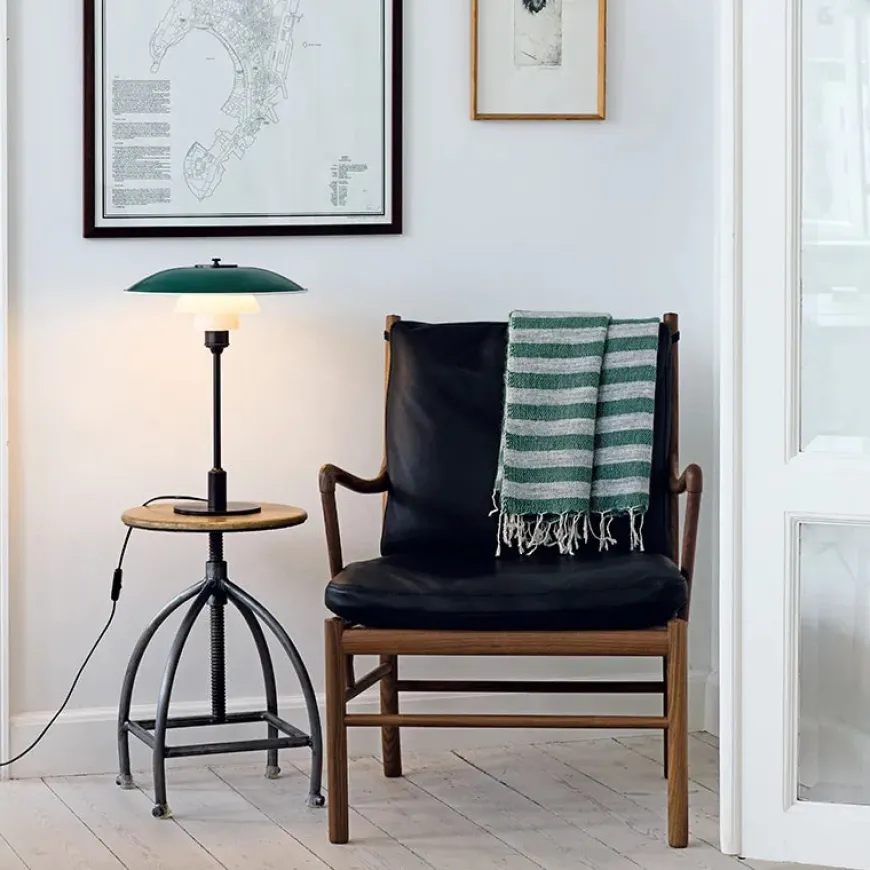 PH 3½-2½ Bordlampe, gul af Poul Henningsen