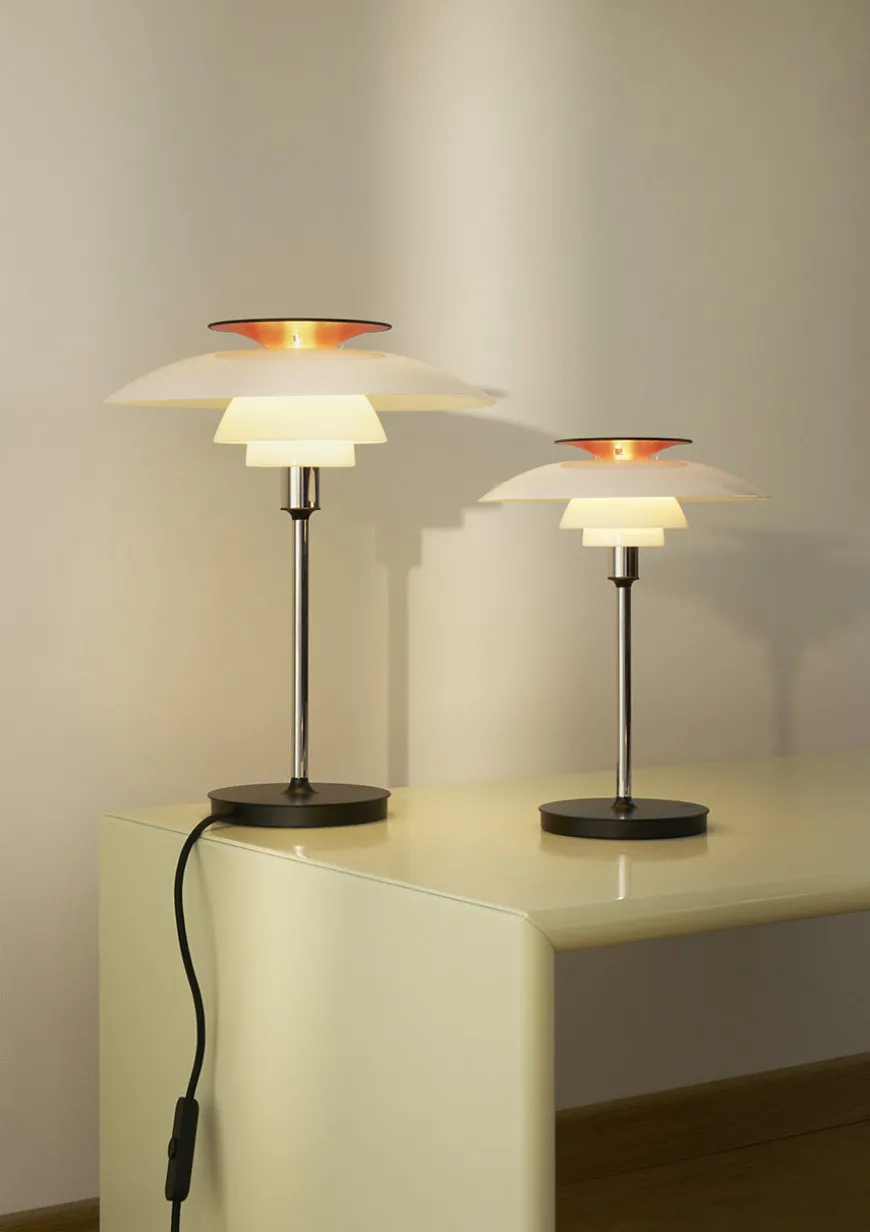 PH 80 Bordlampe, krom fra Louis Poulsen
