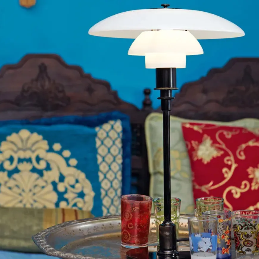 PH 3/2 Bordlampe, sort metalliseret fra Louis Poulsen