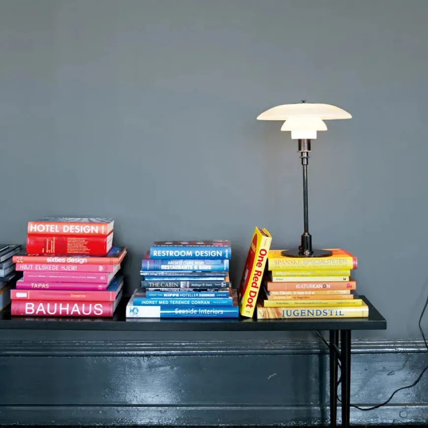 PH 3/2 Bordlampe, sort metalliseret fra Louis Poulsen