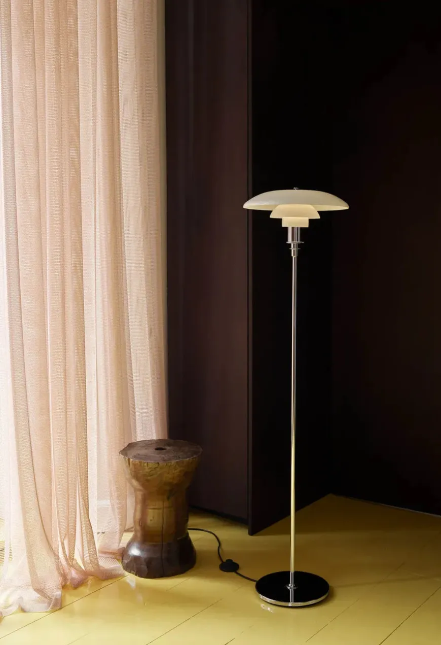 PH 3½-2½ Gulvlampe, messing metalliseret fra Louis Poulsen