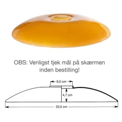 PH 3½-3 Underskærm i ravfarvet glas fra Louis Poulsen
