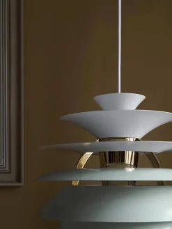 PH Snowball, dusty blue/chrome af Poul Henningsen