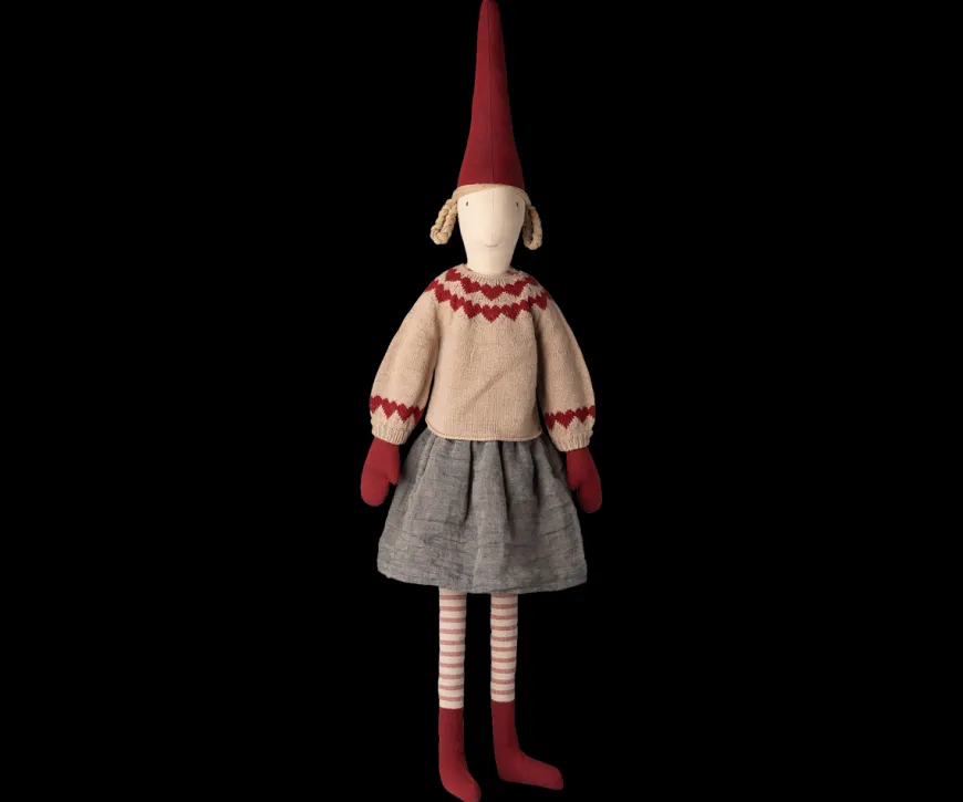 Pixy Size 6 nissepige m/nederdel & strikket sweater fra Maileg 2025