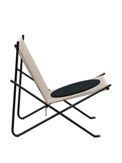 PK4 Loungestol i sort, stålstel af Poul Kjærholm