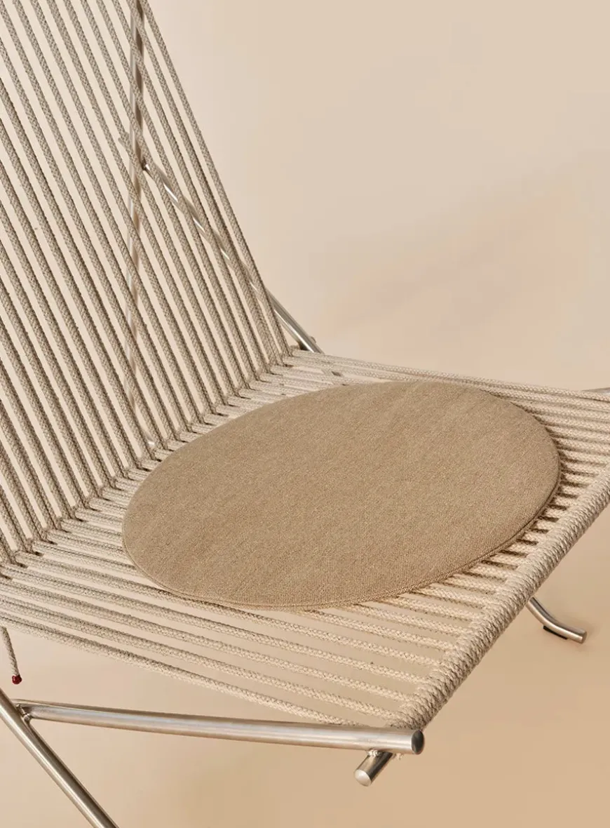 PK4 Loungestol i sort, stålstel af Poul Kjærholm