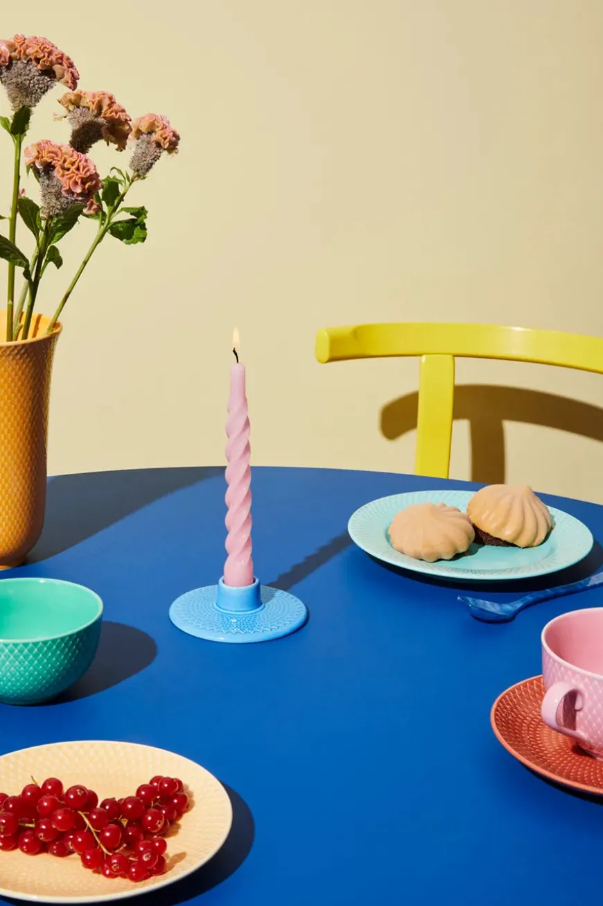 Rhombe Kronelysestage fra Lyngby Porcelæn