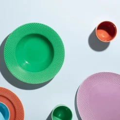 Rhombe krus, grøn fra Lyngby Porcelæn