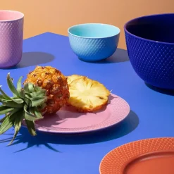 Rhombe krus, mørk blå fra Lyngby Porcelæn