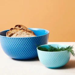 Rhombe skål, blå Ø17,5 fra Lyngby Porcelæn