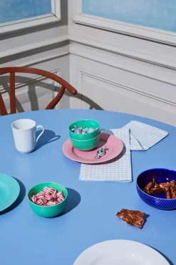 Rhombe skål, mørk blå Ø22 cm fra Lyngby Porcelæn