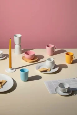 Rhombe Tekop m. underkop rosa/sand fra Lyngby Porcelæn