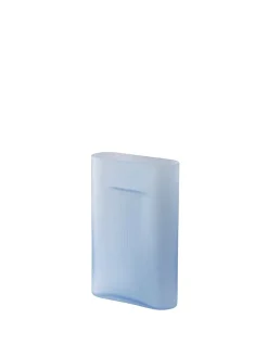 Ridge Vase, light blue frosted glass fra Muuto