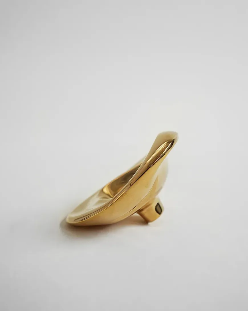 Ripple Knob Small, gold fra Hein Studio