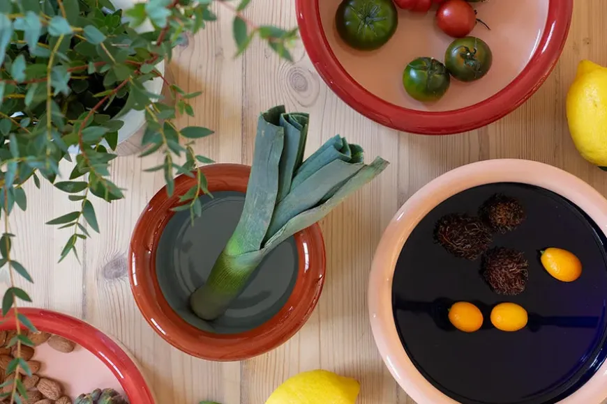 ROD bowl, coral/dark blue fra Nine