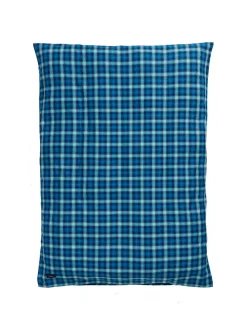 Rodeo Duvet Cover, neon blue check fra Magniberg