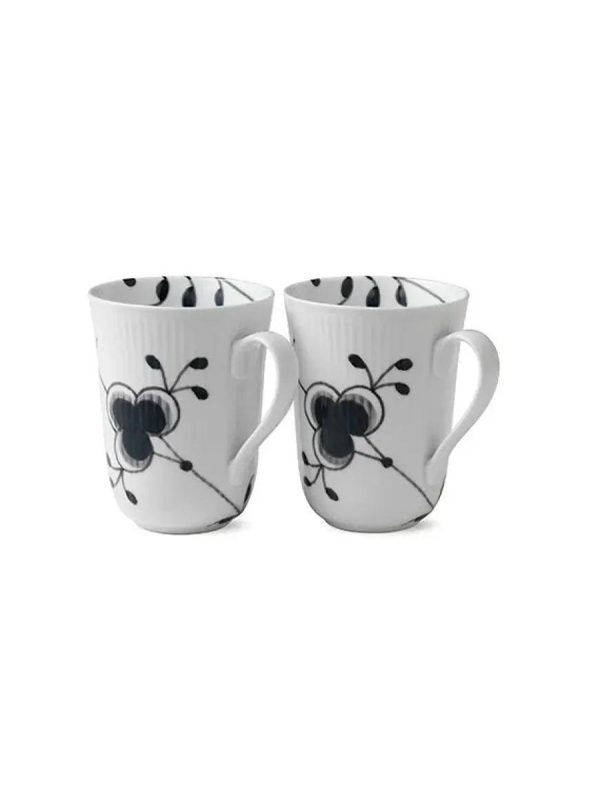 Royal Copenhagen Blå Mega Riflet, 2-pak krus 33 cl