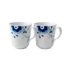 Royal Copenhagen Blå Mega Riflet, 2-pak krus 37 cl