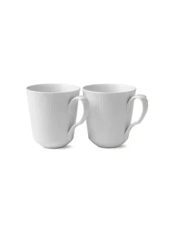 Royal Copenhagen Blå Mega Riflet, 2-pak krus 37 cl