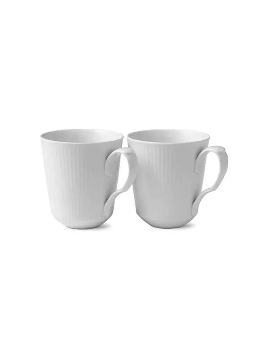 Royal Copenhagen Blå Mega Riflet, 2-pak krus 37 cl