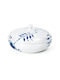 Royal Copenhagen Blå Mega Riflet, skål m. låg 130 cl