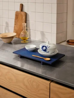 Royal Copenhagen Blå Mega Riflet, skål m. låg og underkop 38 cl