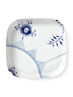 Royal Copenhagen Blå Mega Riflet, firkantet ovnfast fad 30 x 30cm