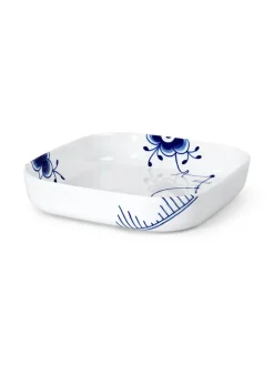 Royal Copenhagen Blå Mega Riflet, firkantet ovnfast fad 30 x 30cm