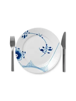 Royal Copenhagen Blå Mega Riflet, tallerken 22 cm mønster 2