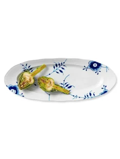 Royal Copenhagen Blå Mega Riflet, fad 60 cm