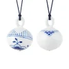 Royal Copenhagen Blå Mega Riflet og Prinsesse, 2-pak julekugler 9,5 cm