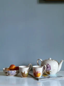 Royal Copenhagen Flora højhankskop med underkop, Tulipan