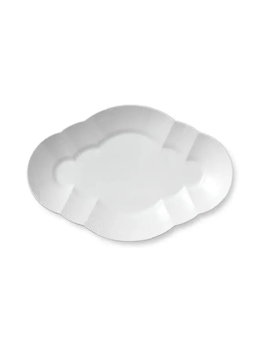 Royal Copenhagen Hvid Elements, fad 38,5 cm