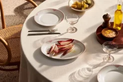 Royal Copenhagen Hvid Halvblonde, oval tallerken 28 cm