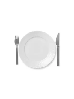 Royal Copenhagen Hvid Halvblonde, tallerken 22 cm