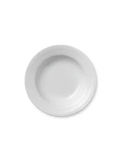 Royal Copenhagen Hvid Halvblonde, dyb tallerken 21 cm