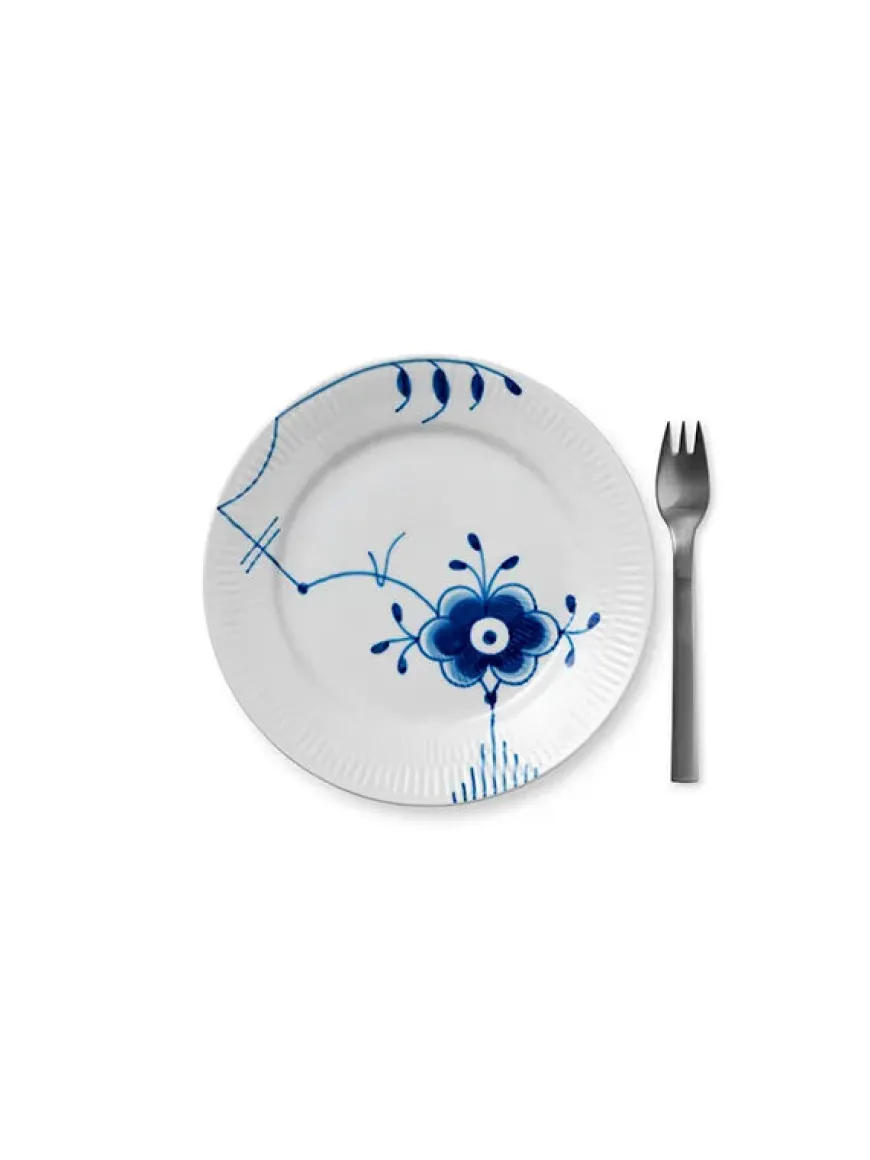 Royal Copenhagen Hvid Halvblonde, tallerken 19 cm