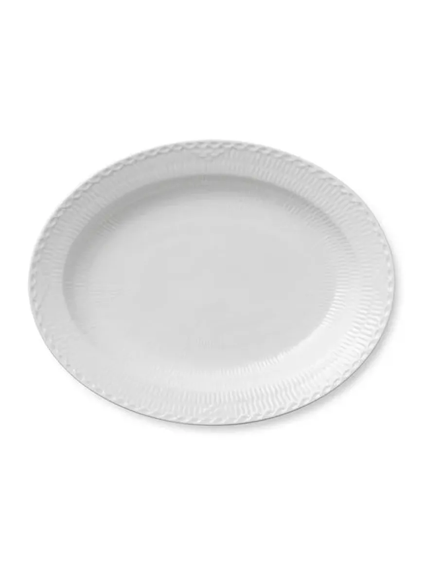 Royal Copenhagen Hvid Halvblonde, fad 36,5 cm