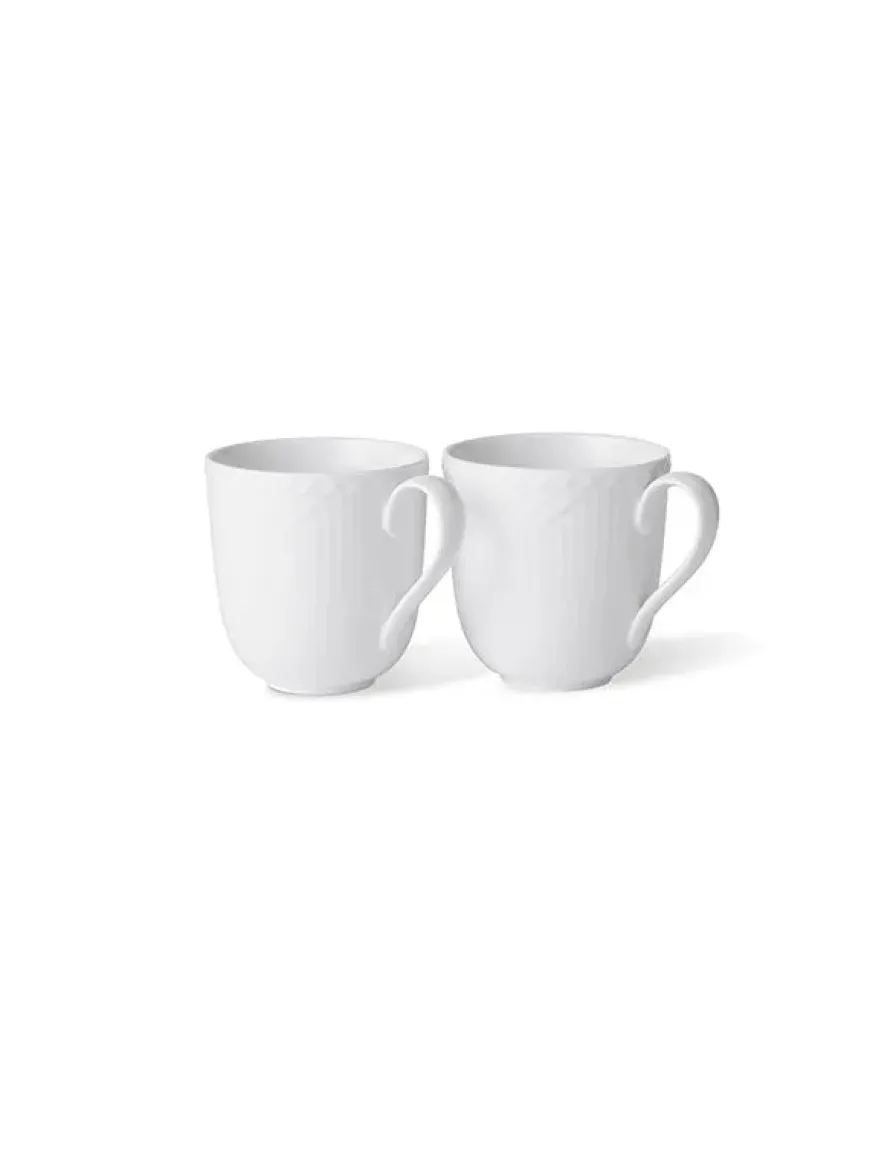 Royal Copenhagen Hvid Halvblonde, 2-pak krus 37 cl