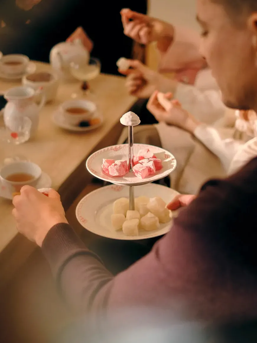 Royal Copenhagen Hvid Riflet, étagére 3 lag