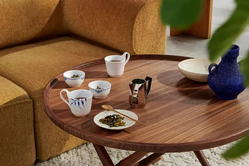 Royal Copenhagen Hvid Riflet, højhankskop 25 cl