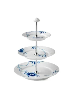 Royal Copenhagen Hvid Riflet, étagére 5 lag