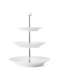 Royal Copenhagen Hvid Riflet, étagére 5 lag