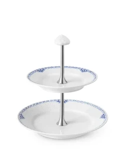 Royal Copenhagen Hvid Riflet, étagére 5 lag