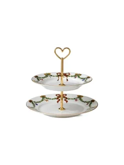 Royal Copenhagen Hvid Riflet, étagére 5 lag